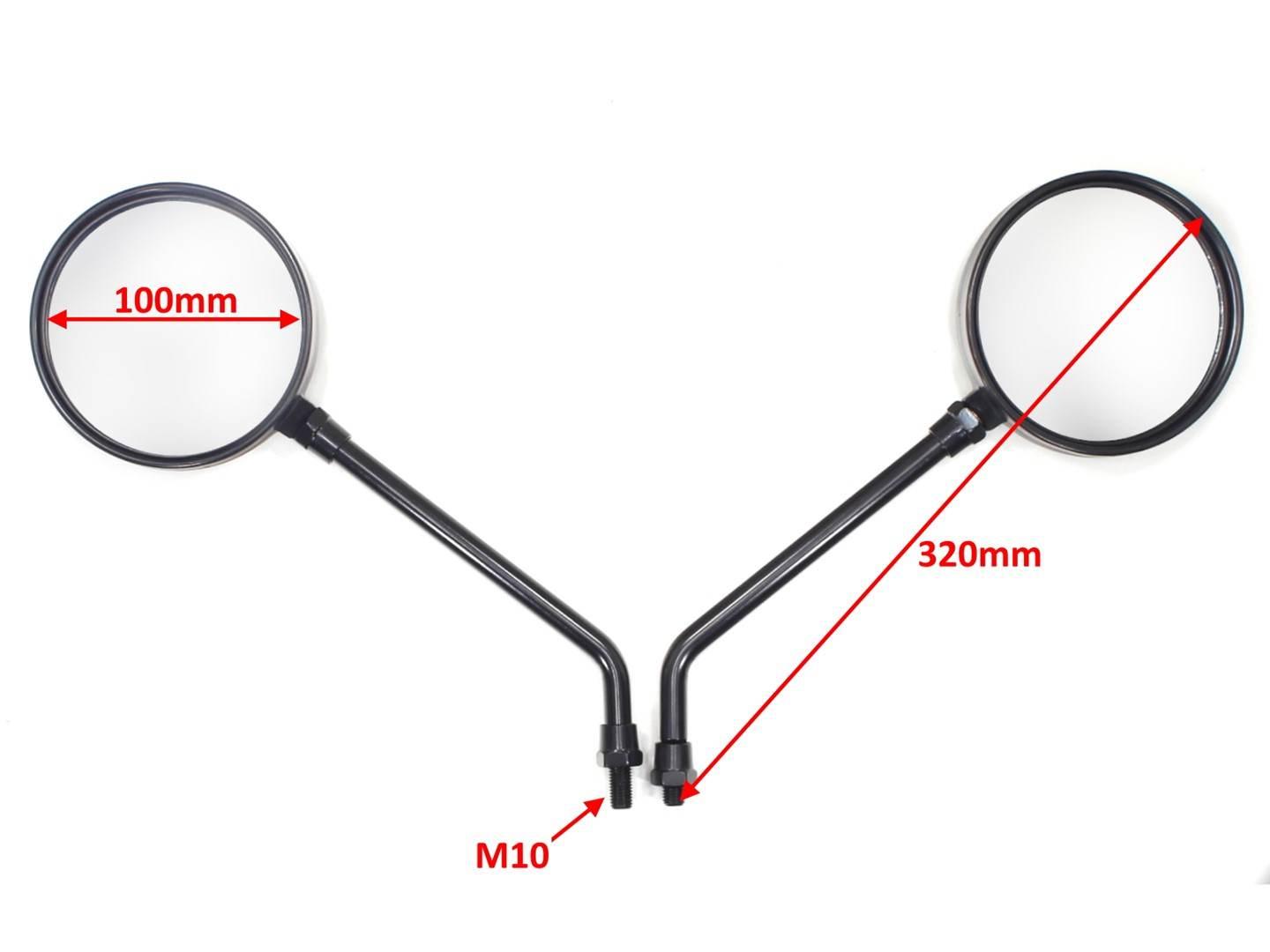 Lusterka motocyklowe jawa 350 ts czarne m10 oxf-2178 e4 kpl ox - zdjęcie 2