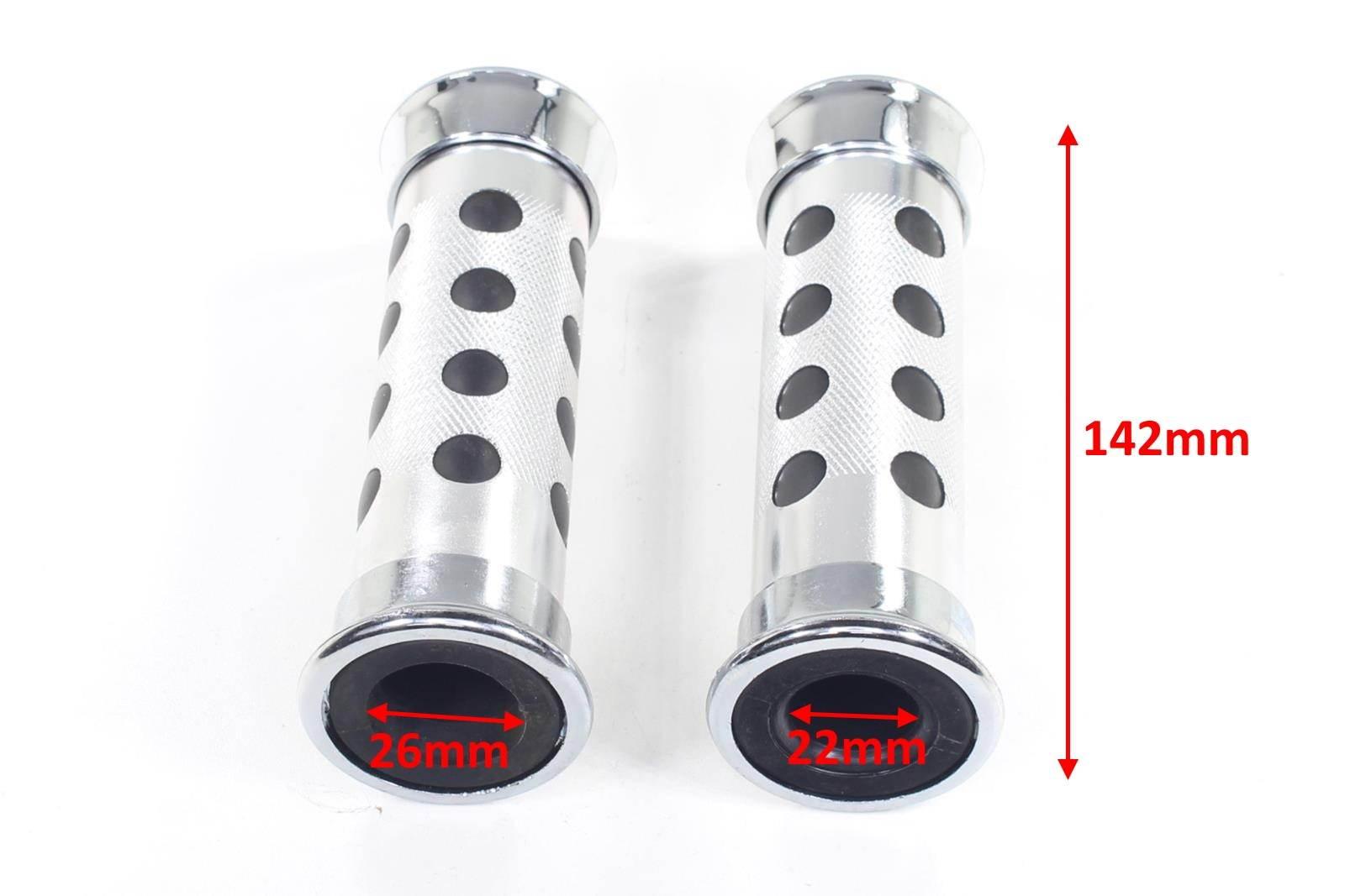 Manetki kierownicy uniwersalne srebrne 22/26 mm oxf-097 ox - zdjęcie 3