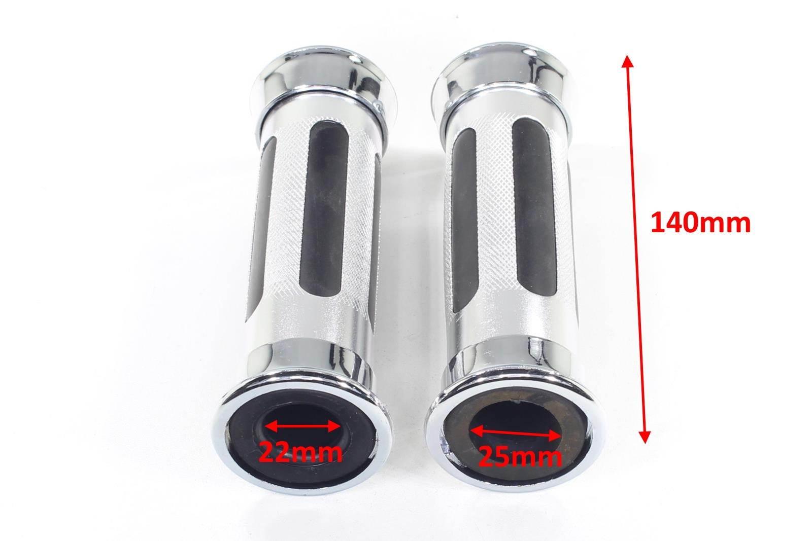 Manetki kierownicy uniwersalne srebrne 22/25mm oxf-096 ox - zdjęcie 3