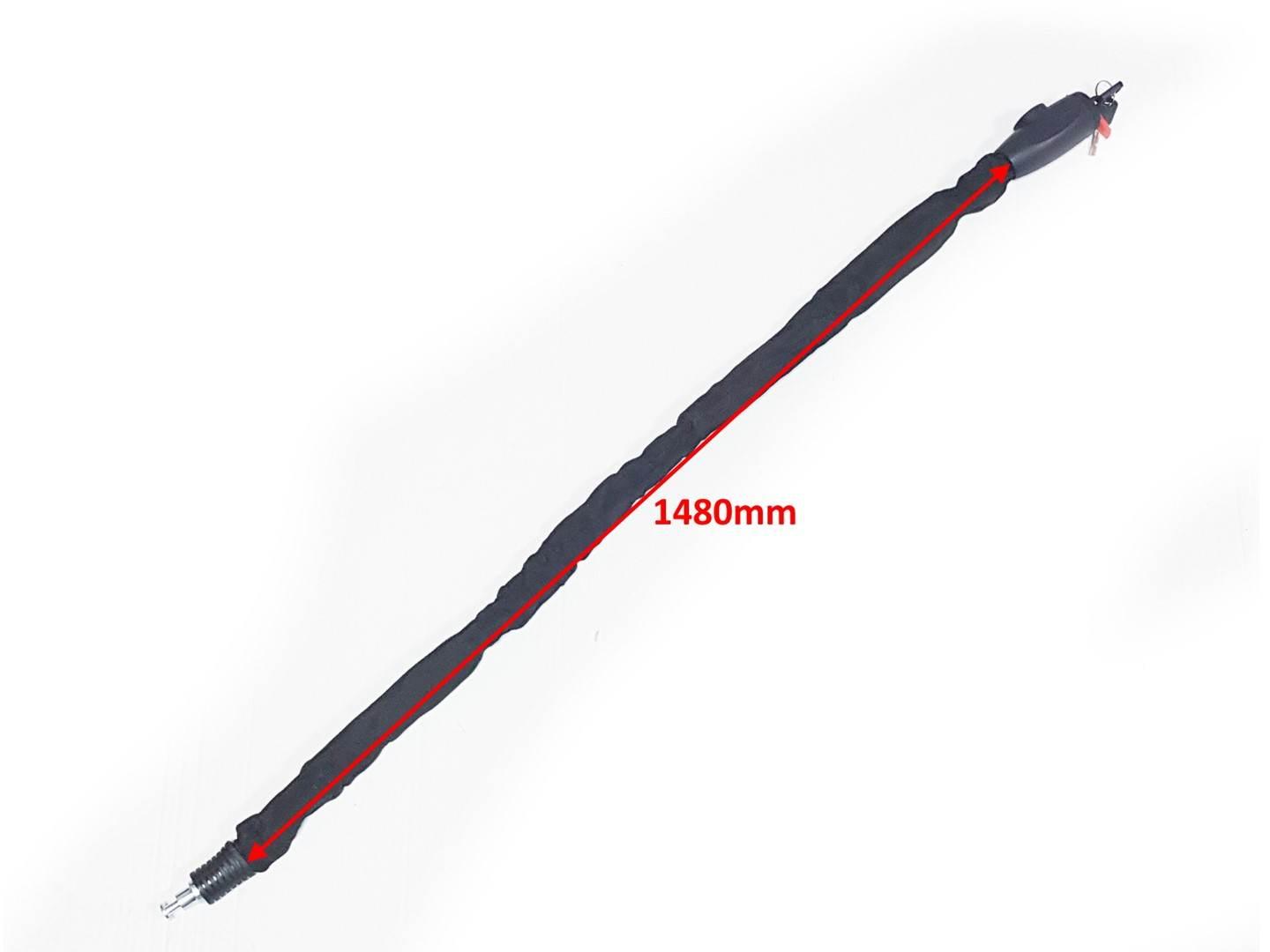 Blokada przeciwkradzieżowa łańcuch/kluczyk 1.5m oxf-3347 dł 8mm*1.5m ox - zdjęcie 2