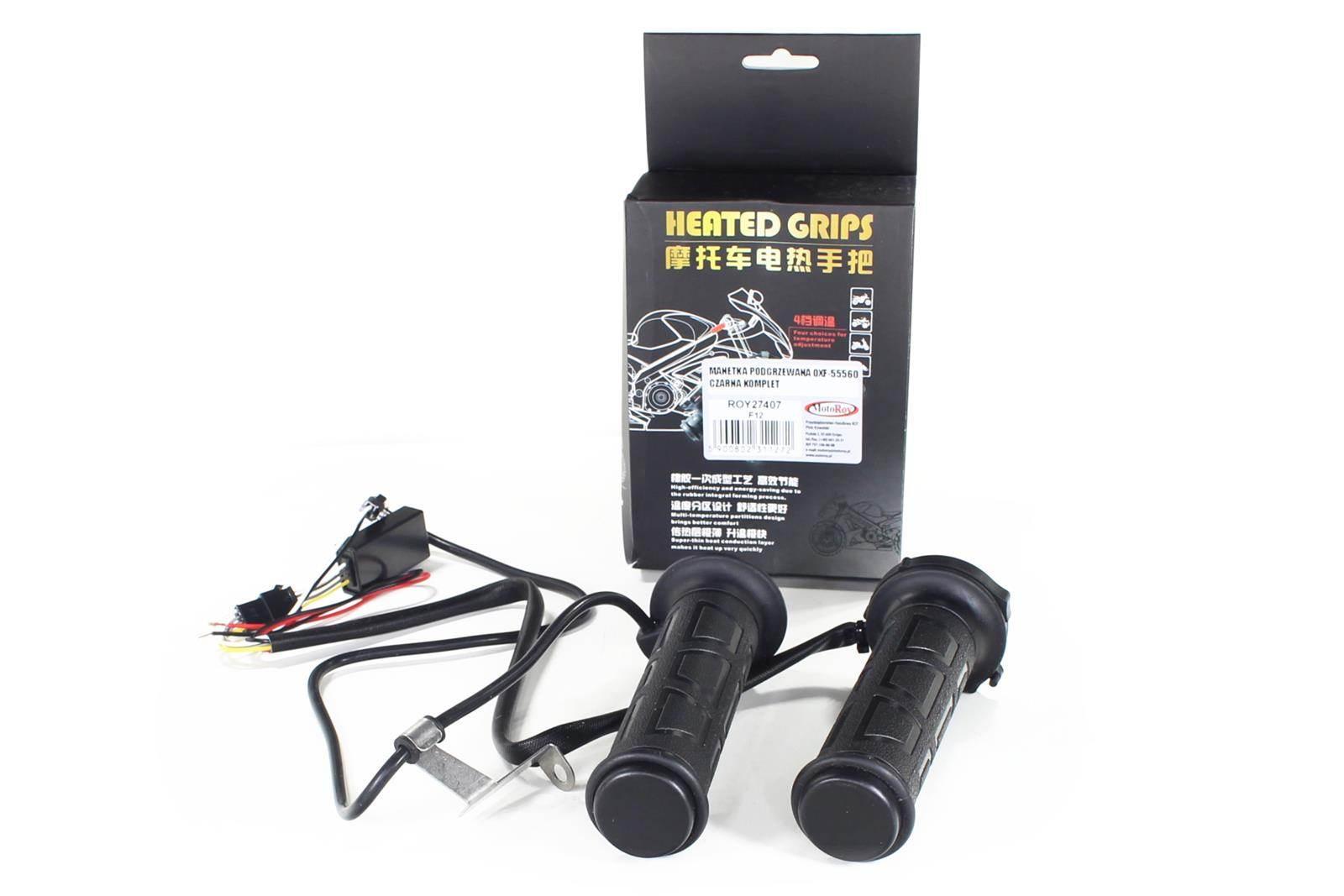 Manetki podgrzewane motocyklowe czarne oxf-55560 kpl ox