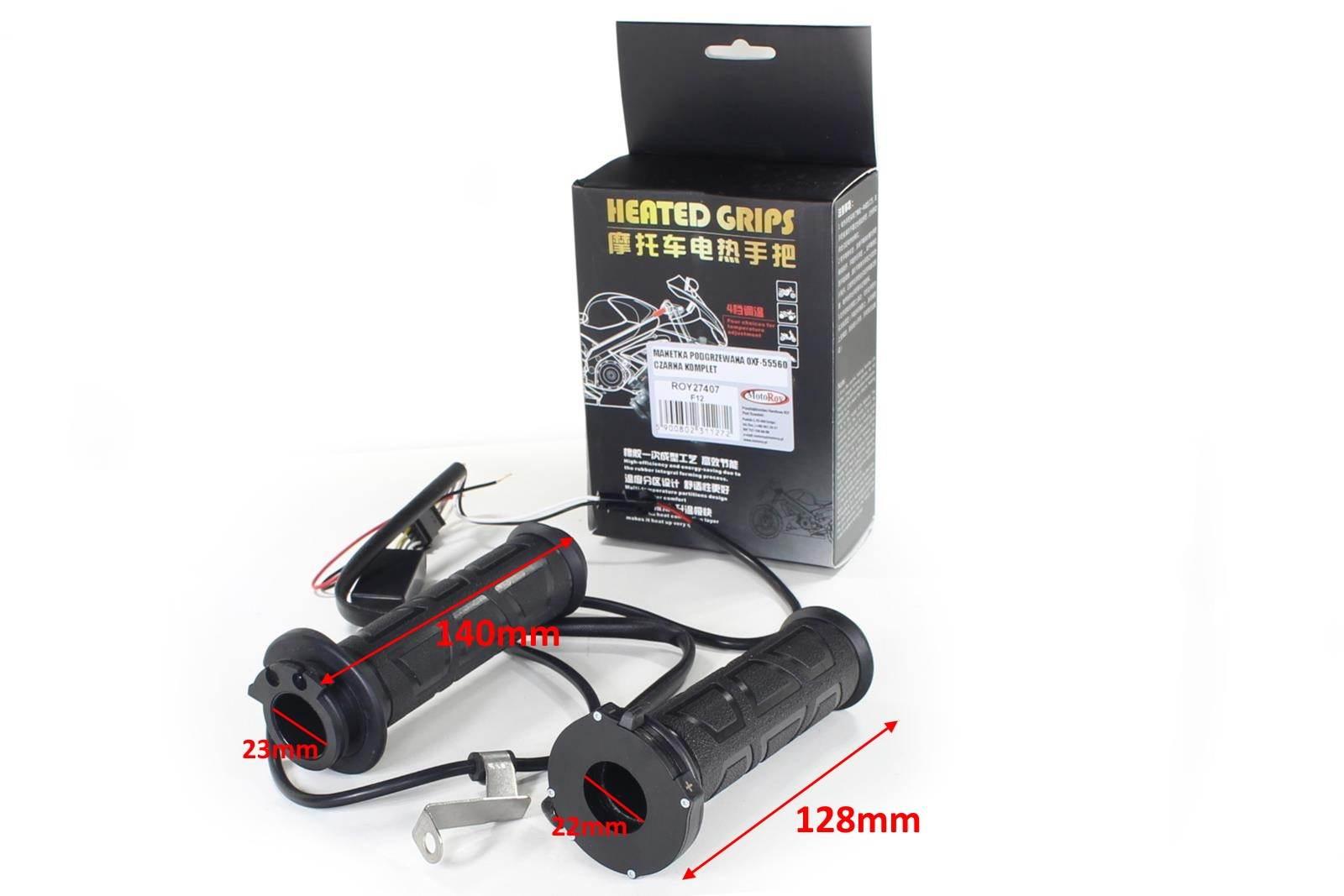 Manetki podgrzewane motocyklowe czarne oxf-55560 kpl ox - zdjęcie 2