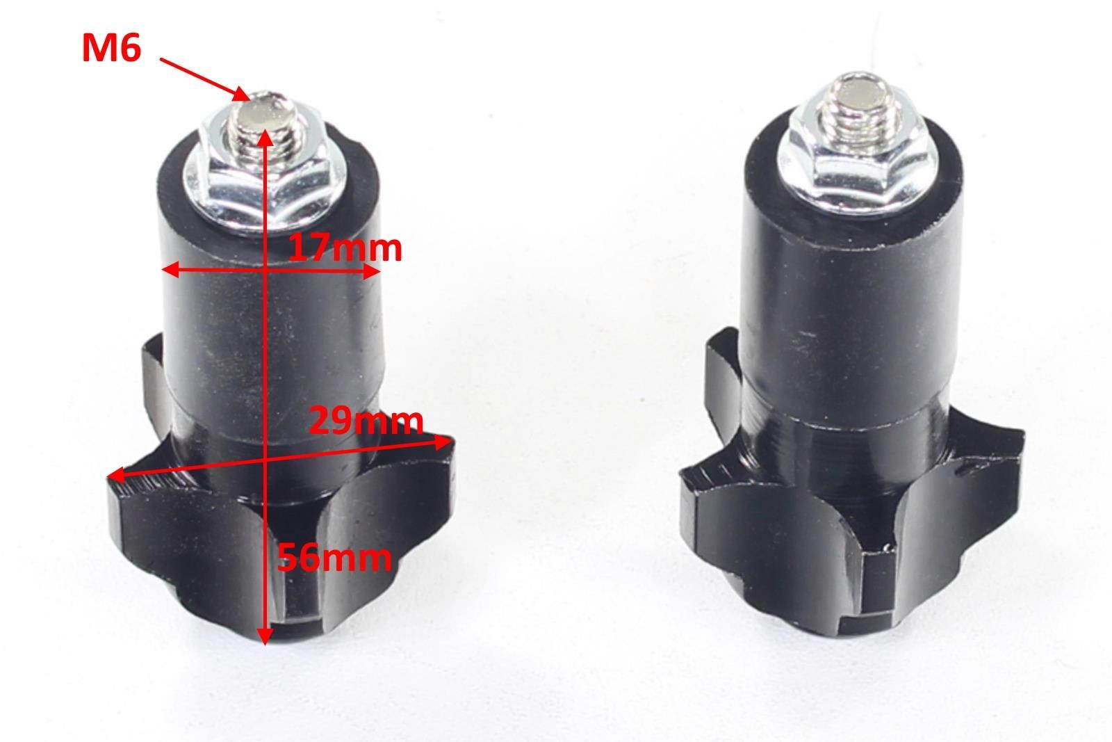 Końcówki kierownicy ciężarki czarne 17mm oxf-026 kpl ox - zdjęcie 2