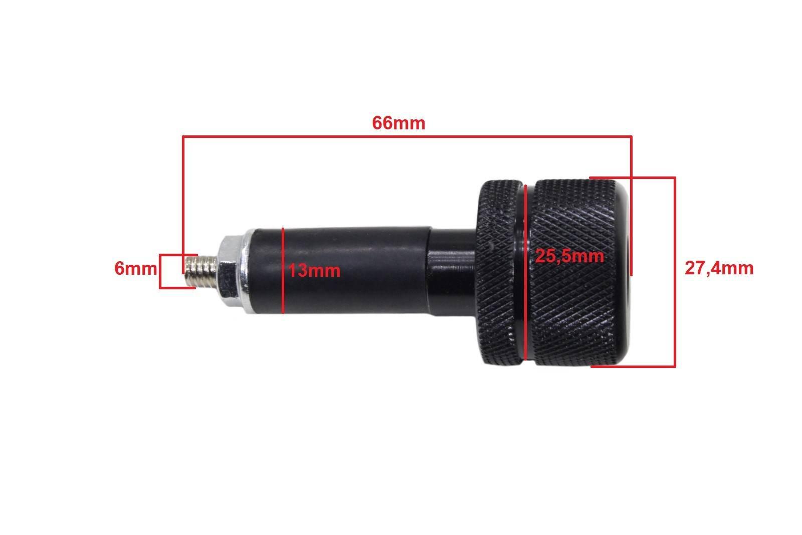 Końcówki kierownicy ciężarki czarne 13mm oxf-090 kpl ox - zdjęcie 2
