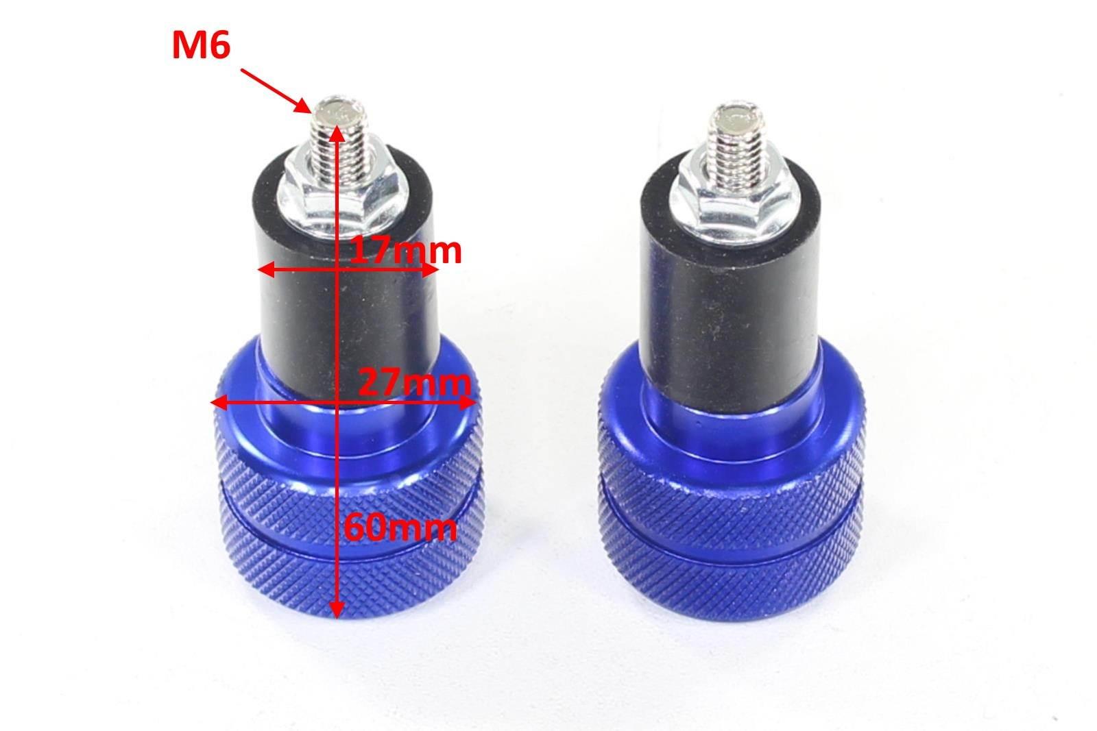Końcówki kierownicy ciężarki niebieskie 17mm oxf-010 ox - zdjęcie 2