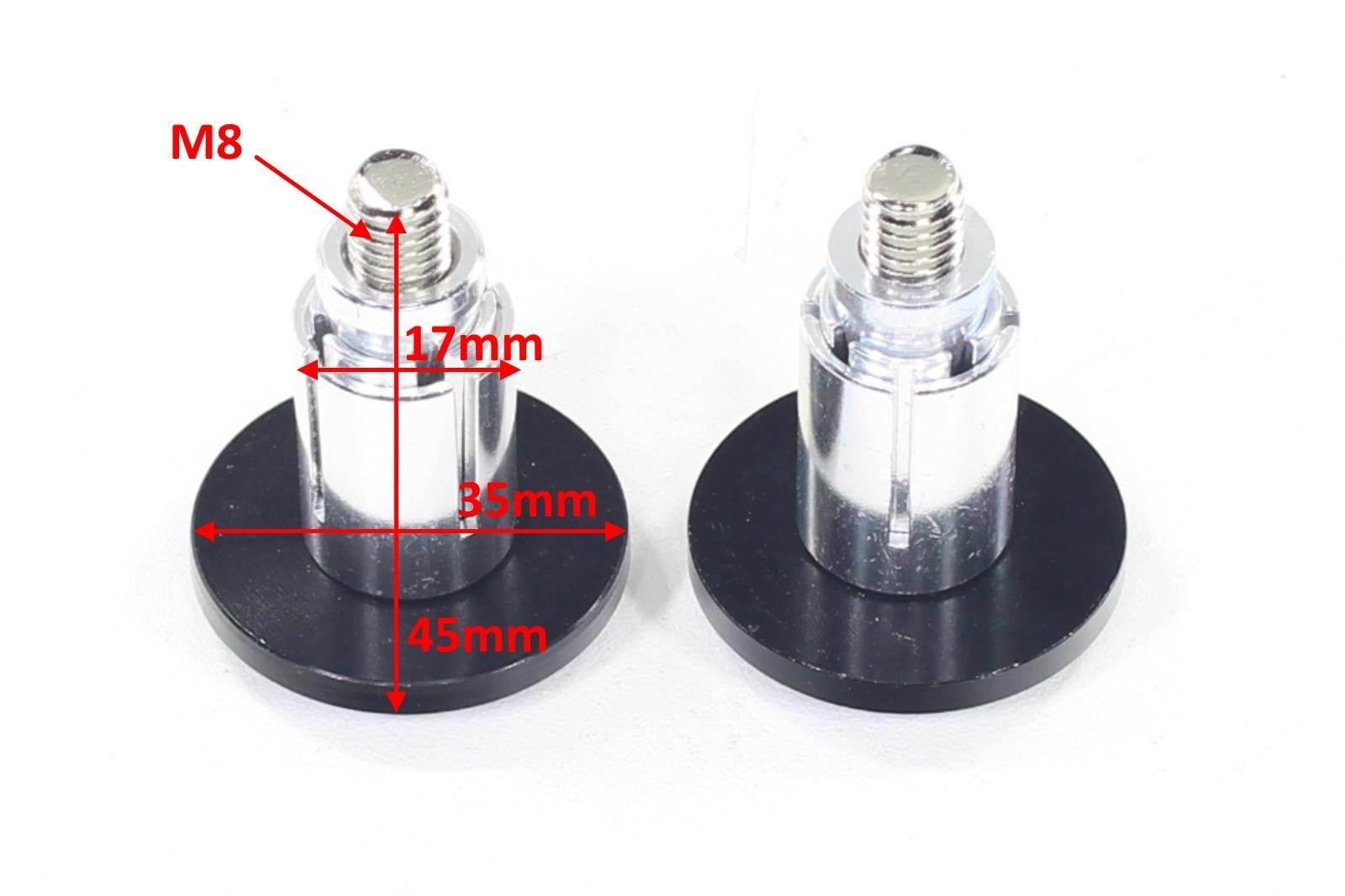 Końcówki kierownicy ciężarki czarne 17mm oxf-075 kpl ox - zdjęcie 2