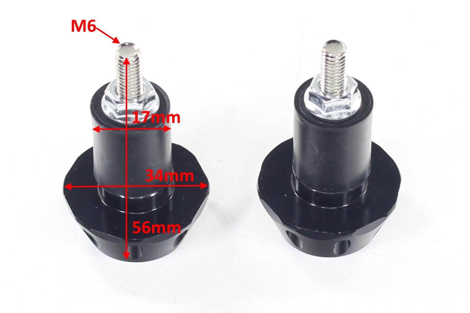 Końcówki kierownicy ciężarki czarne 17mm oxf-036 kpl ox - zdjęcie 2