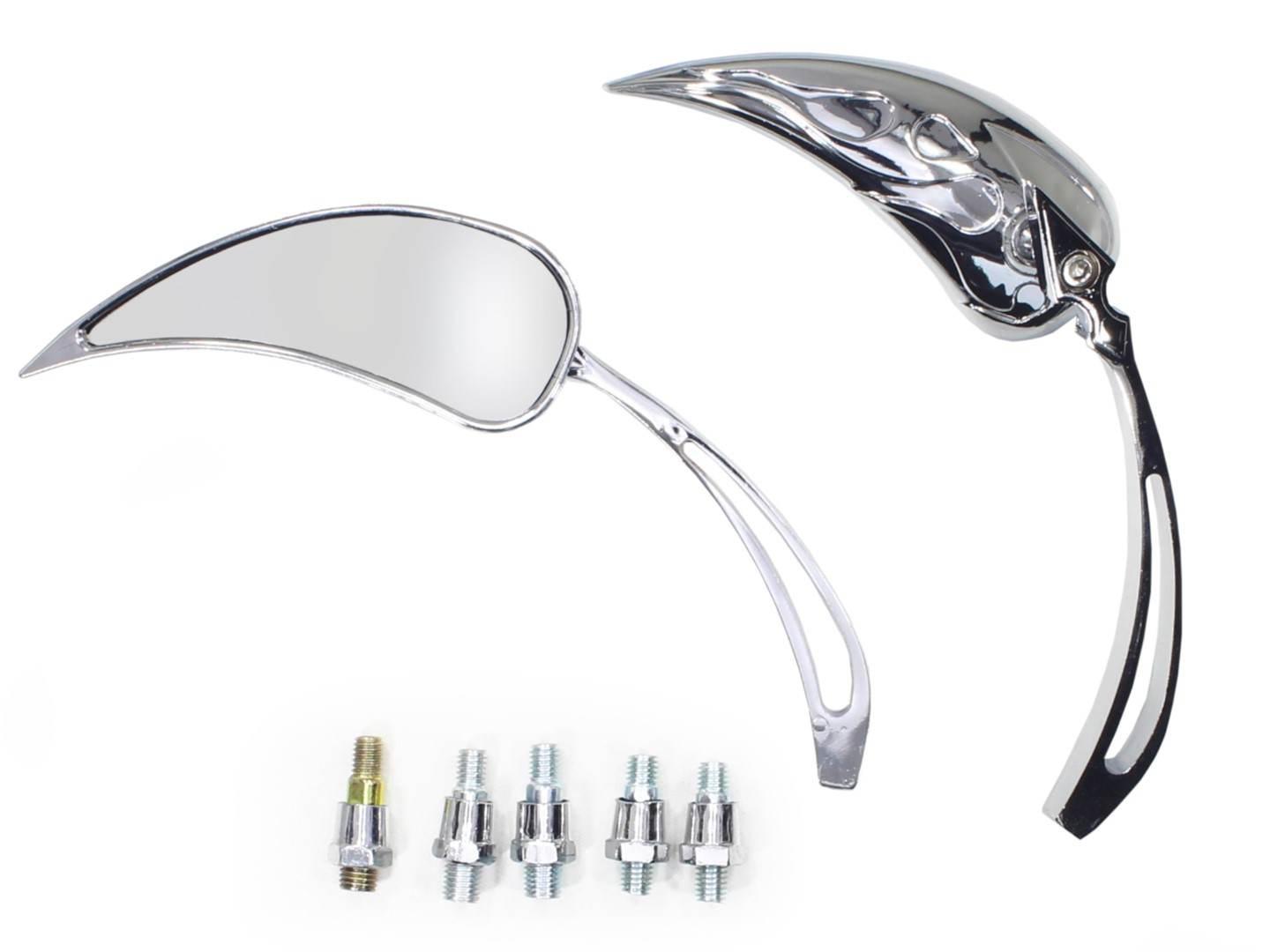 Lusterka motocyklowe harley chopper drag chrom m10/m8 oxf-220 kpl ox