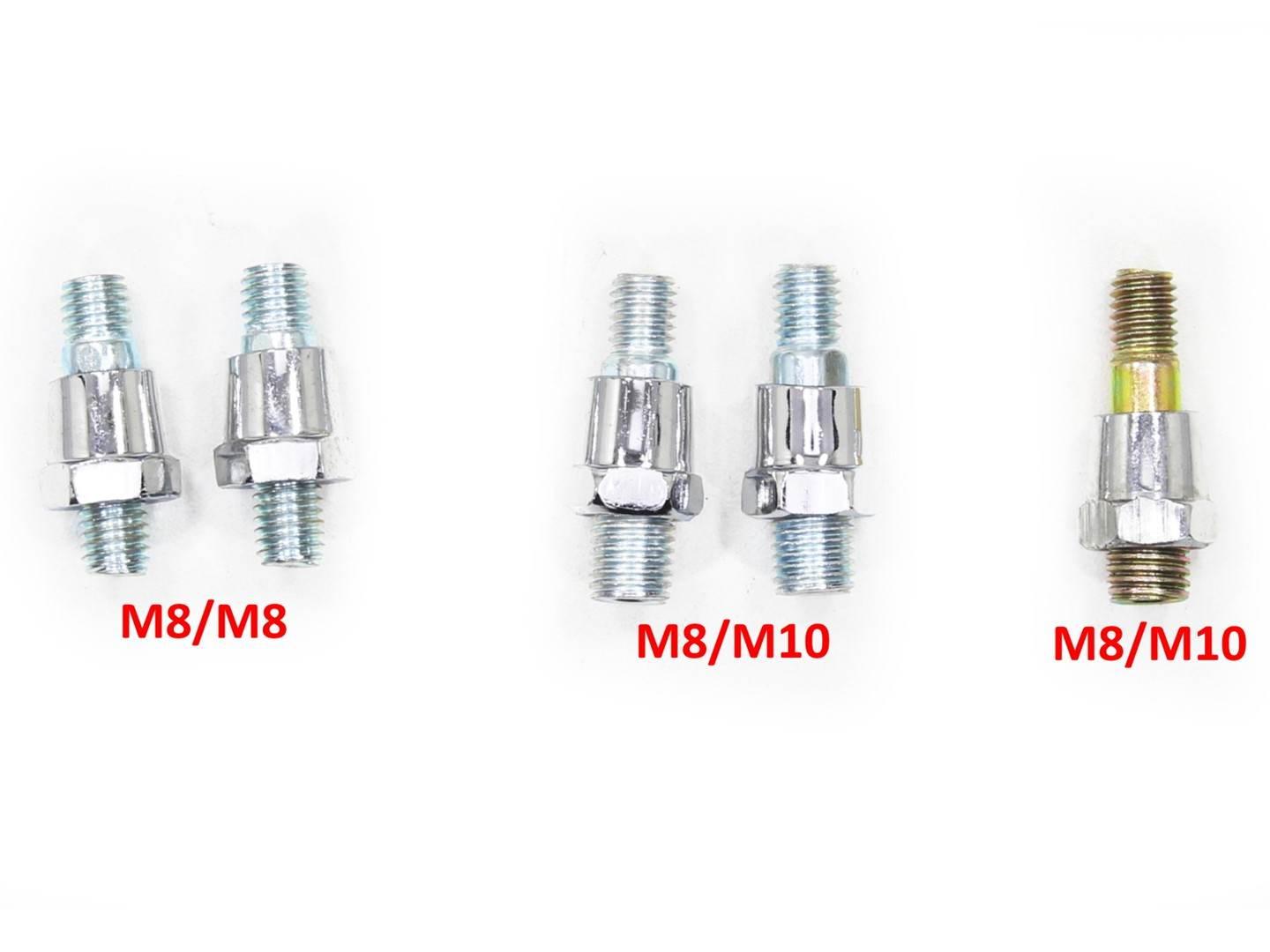 Lusterka motocyklowe harley chopper drag chrom m10/m8 oxf-220 kpl ox - zdjęcie 4