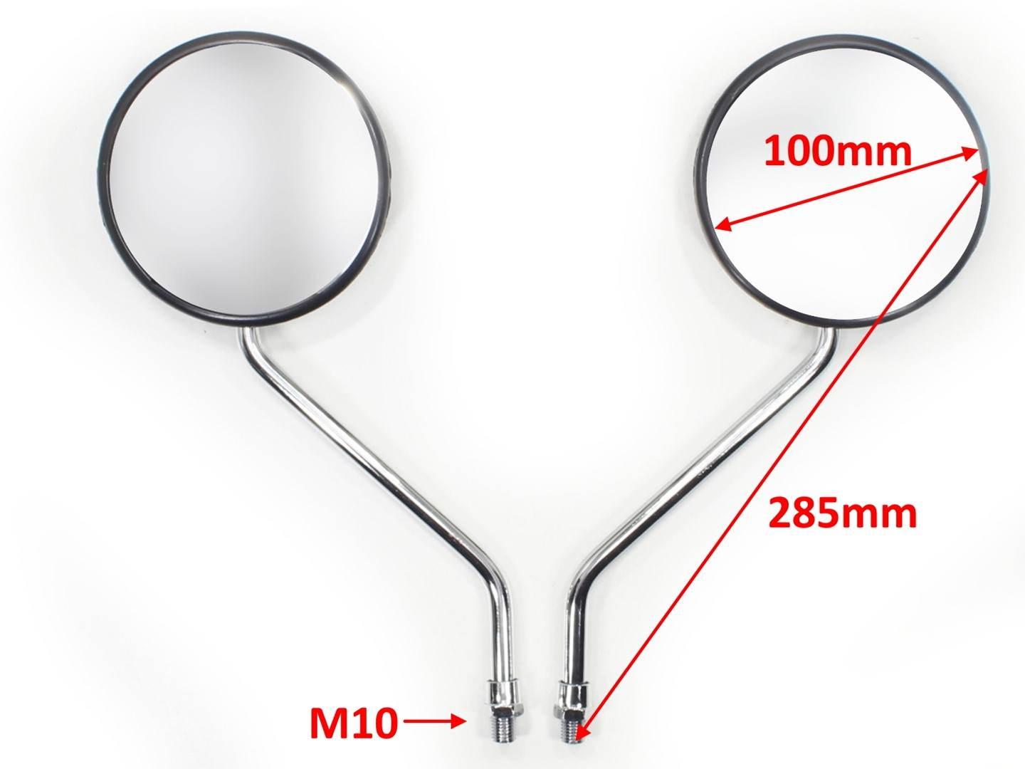 Lusterka motocyklowe retro old honda cb czarne oxf-790 m10 kpl ox - zdjęcie 2