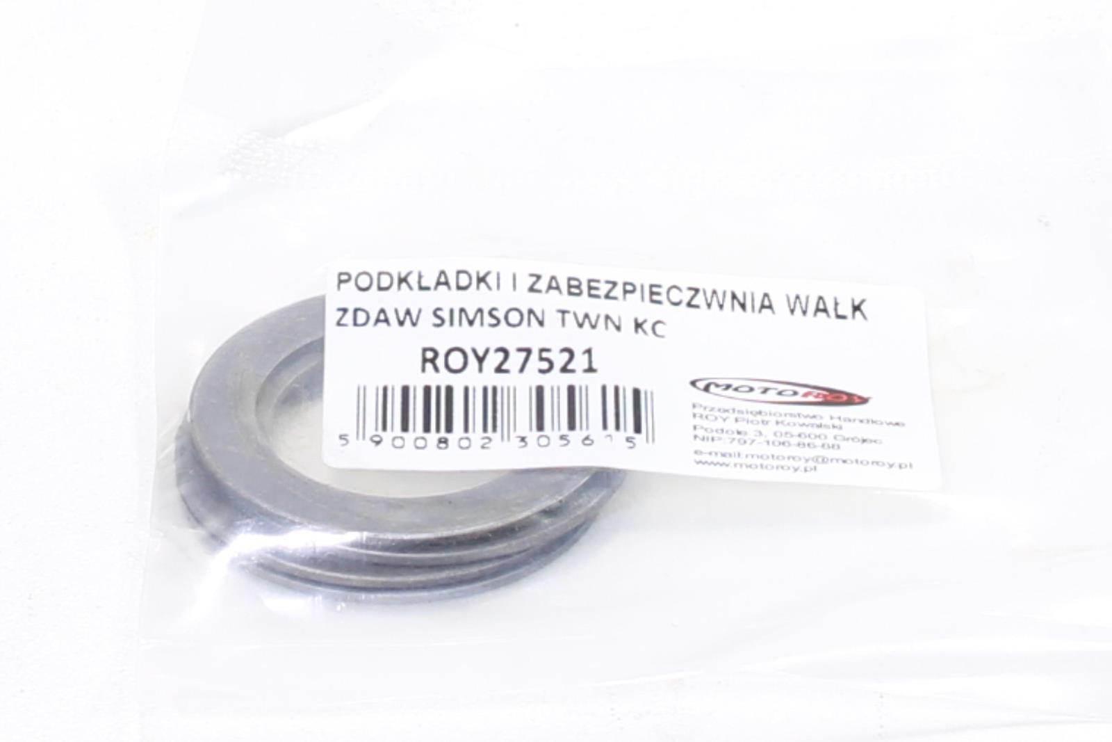 Podkładki i zabezpieczenia wałka zdawczego skrzyni biegów simson 4biegi taiwan kc - zdjęcie 2