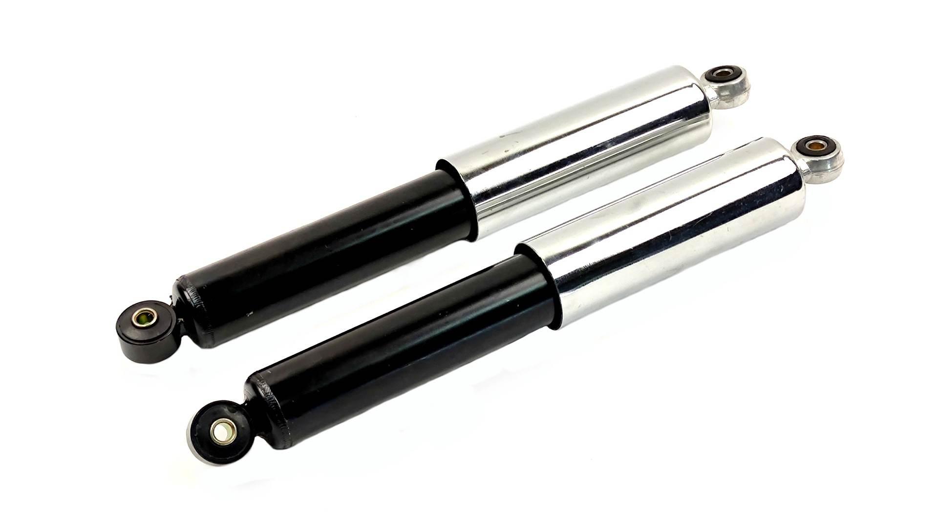 Amortyzatory tył simson kr51 sr50 s50 s51 s70 szklankowe chromowane 307mm komplet sc