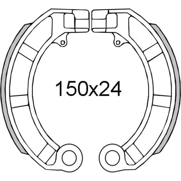 Szczęki hamulcowe tył piaggio vespa px 50-125 150x24mm rms pasują do modeli lml-nv/originale/star/t5 piaggio-vespa fl/vespa n/vespa pk/vespa px/vespa pxe - zdjęcie 3