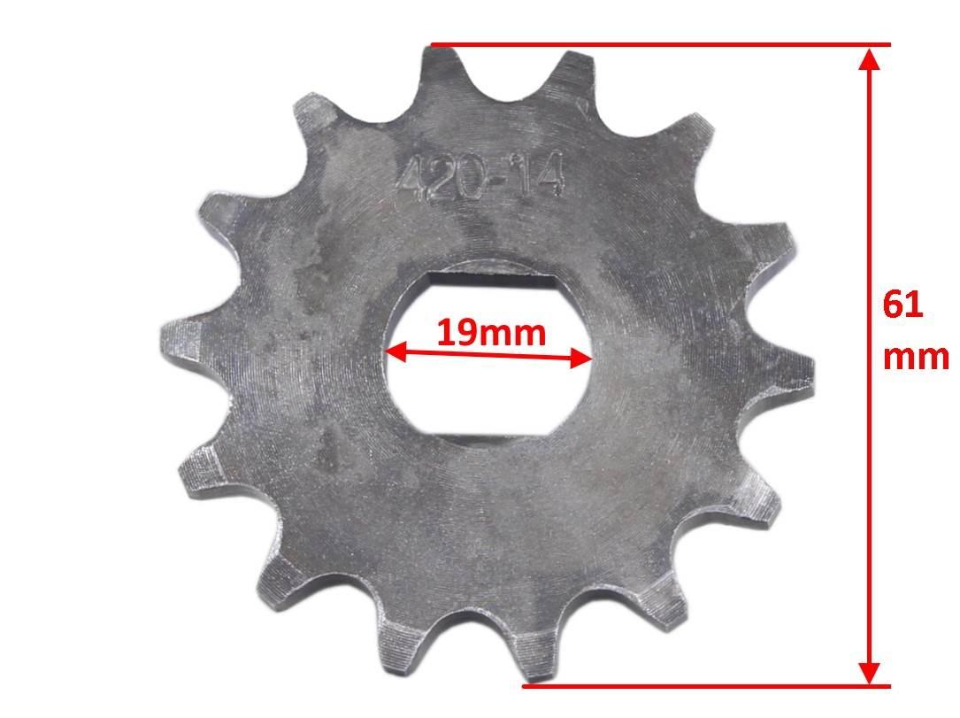 Zębatka przód zdawcza simson s51 sr50 kr51/2 14z taiwan - zdjęcie 3