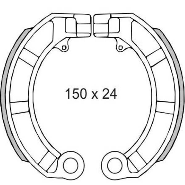 Szczęki hamulcowe piaggio vespa fl px 50-125 150x24mm kpl rms - zdjęcie 3