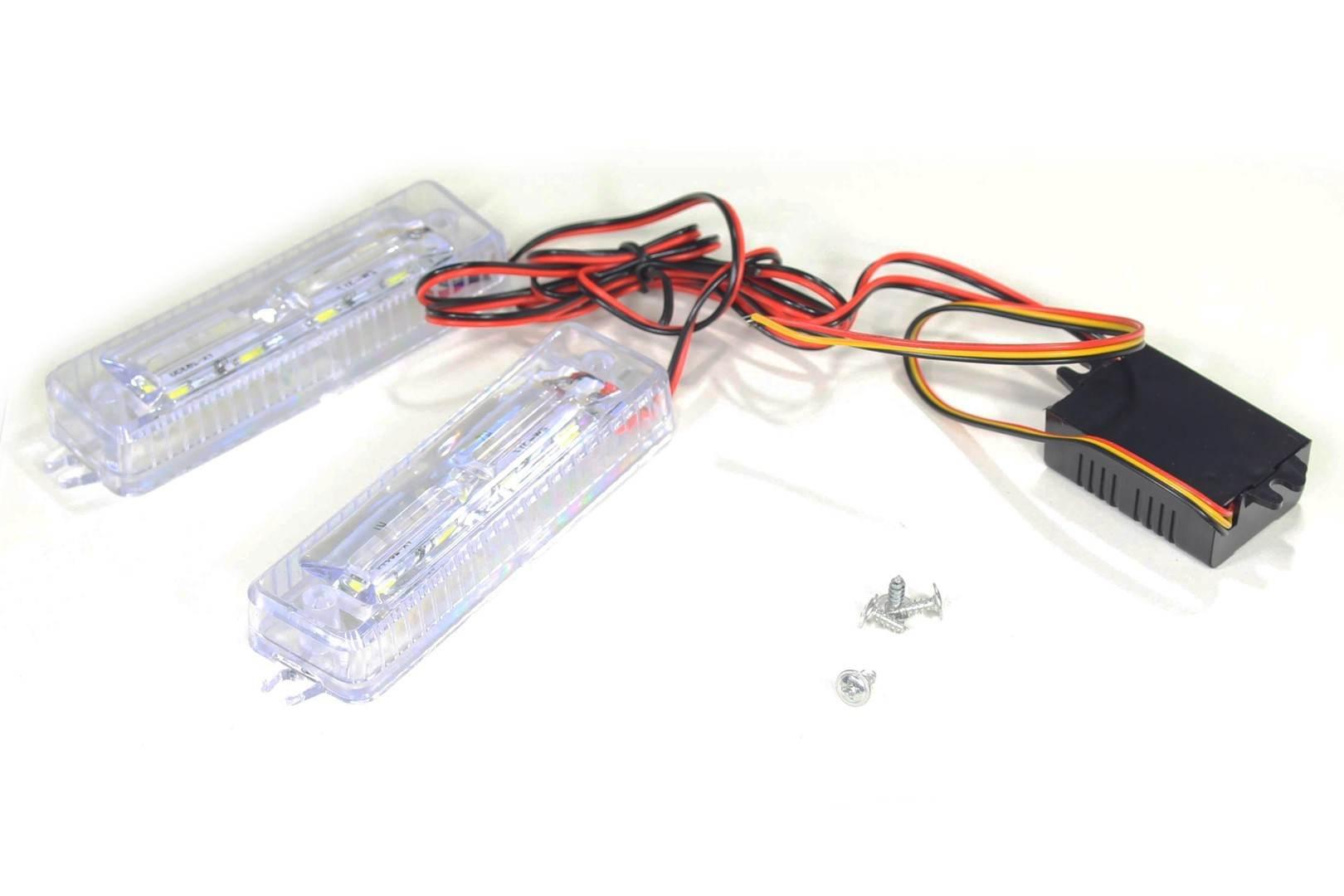 Lampa przód 4xdioda led zw-317 biała migająca