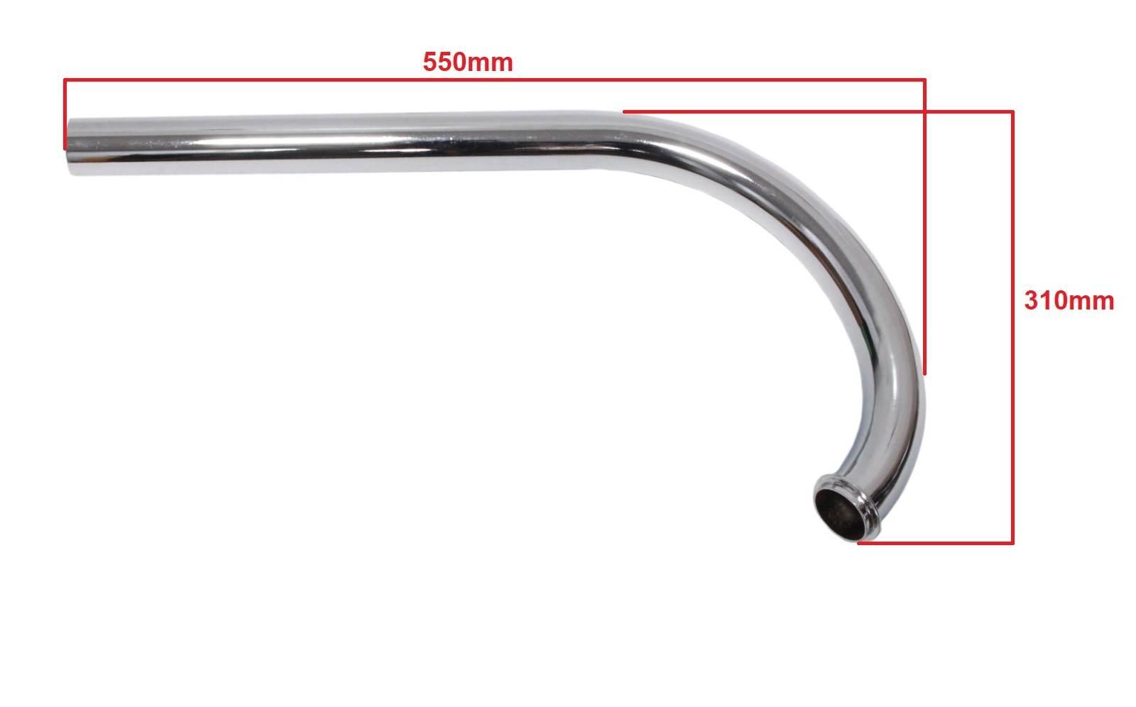 Kolanko tłumika jawa 350 354/360 duells długie tłumik rybka kpl di - zdjęcie 2