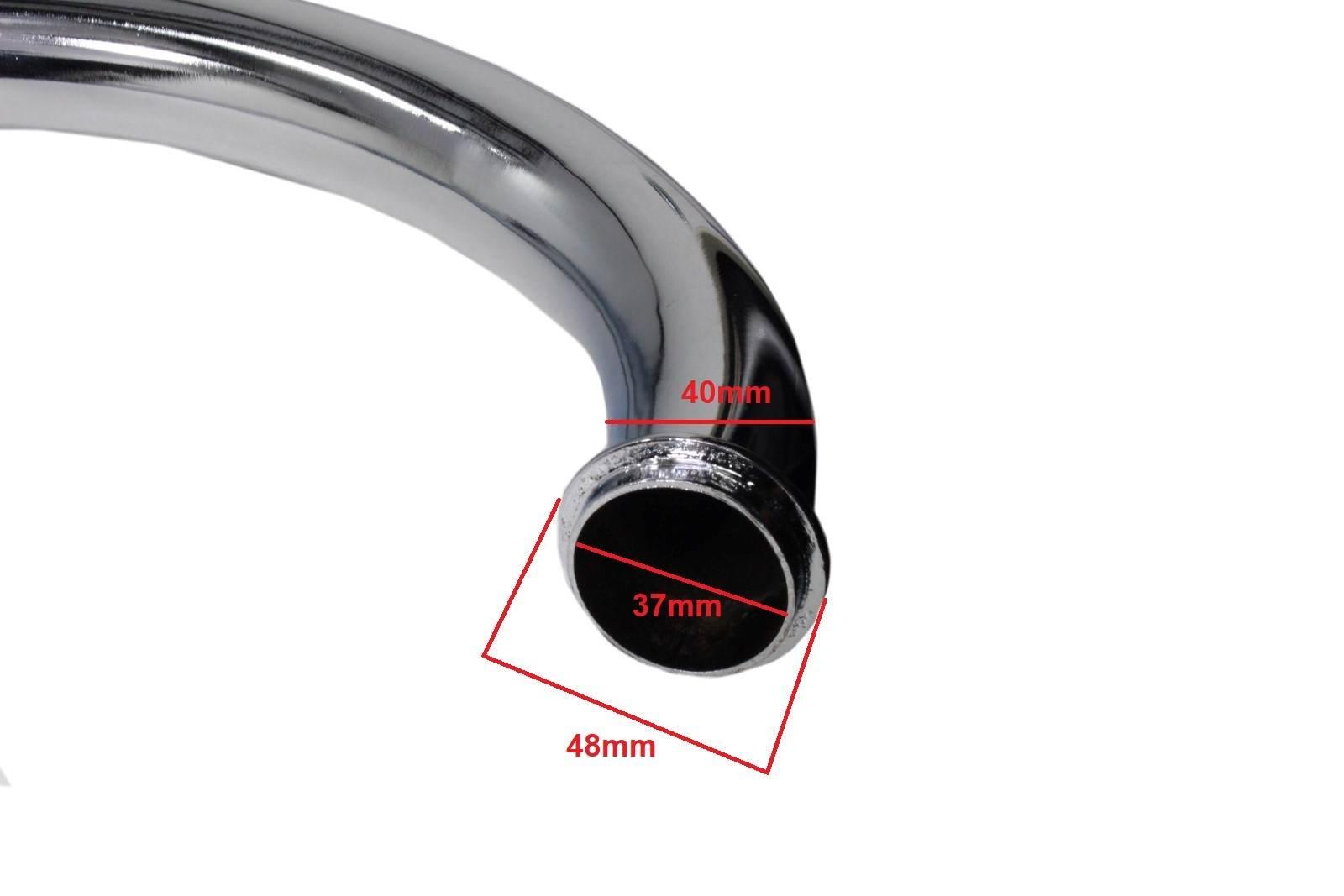 Kolanko tłumika jawa 350 354/360 duells długie tłumik rybka kpl di - zdjęcie 4