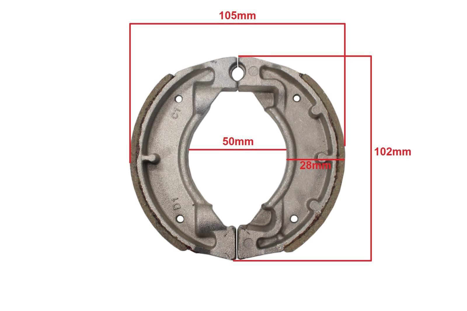 Szczęki hamulcowe mbk booster yamaha tt-r125 110x25mm rms - zdjęcie 2