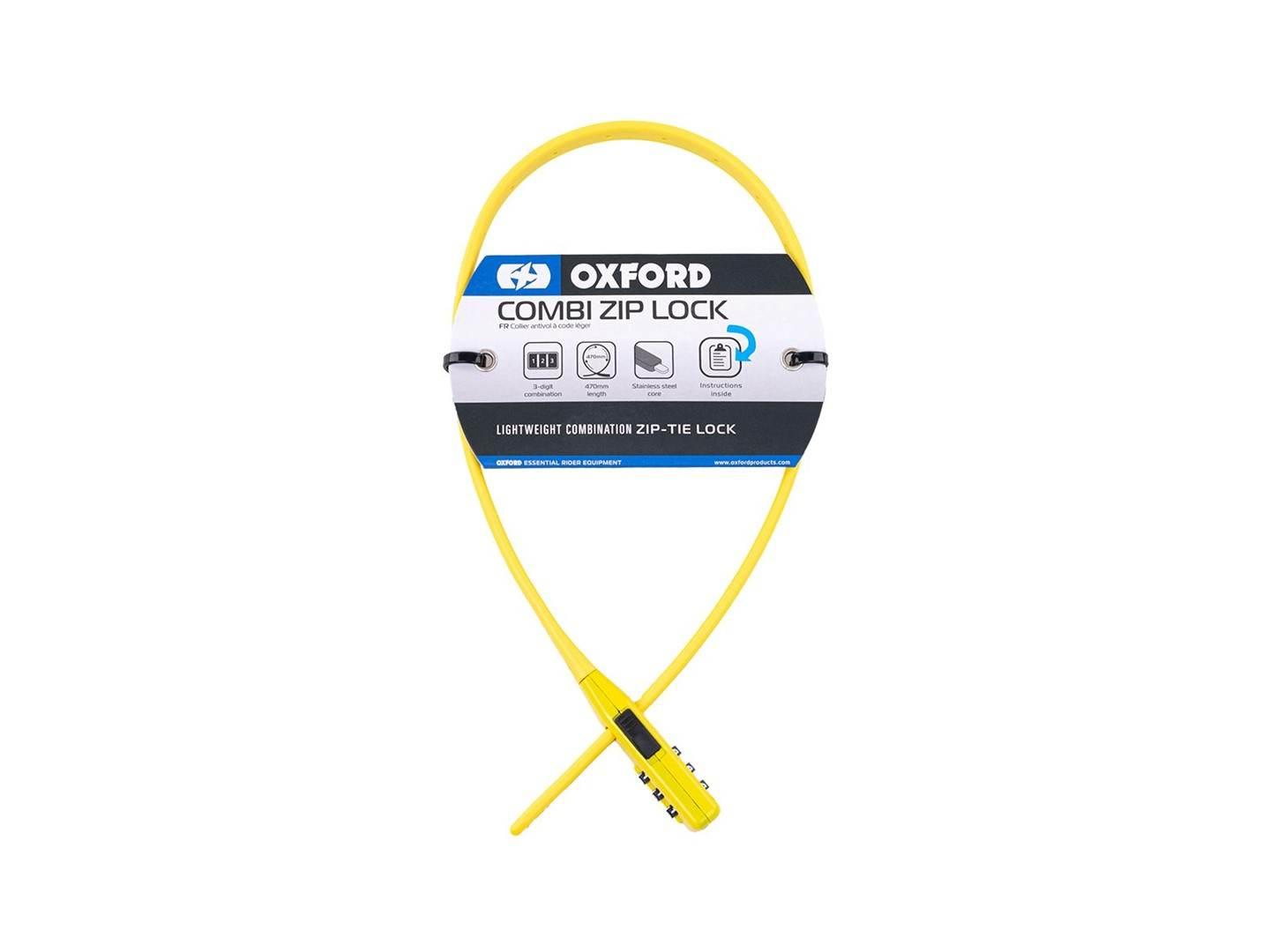 Blokada zabezpieczenie przeciwkradzieżowe oxford 470mm combi zip lock