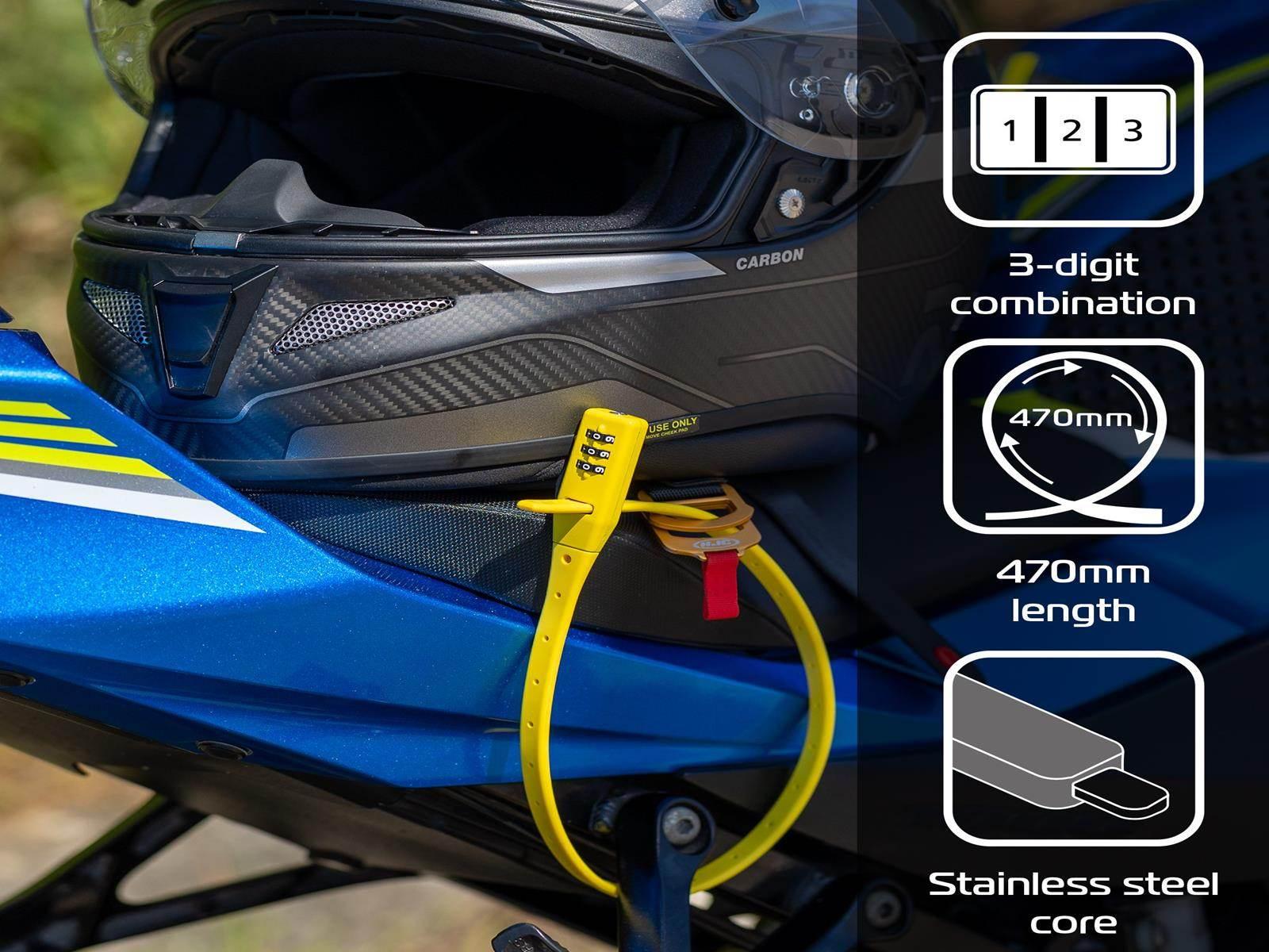 Blokada zabezpieczenie przeciwkradzieżowe oxford 470mm combi zip lock - zdjęcie 4