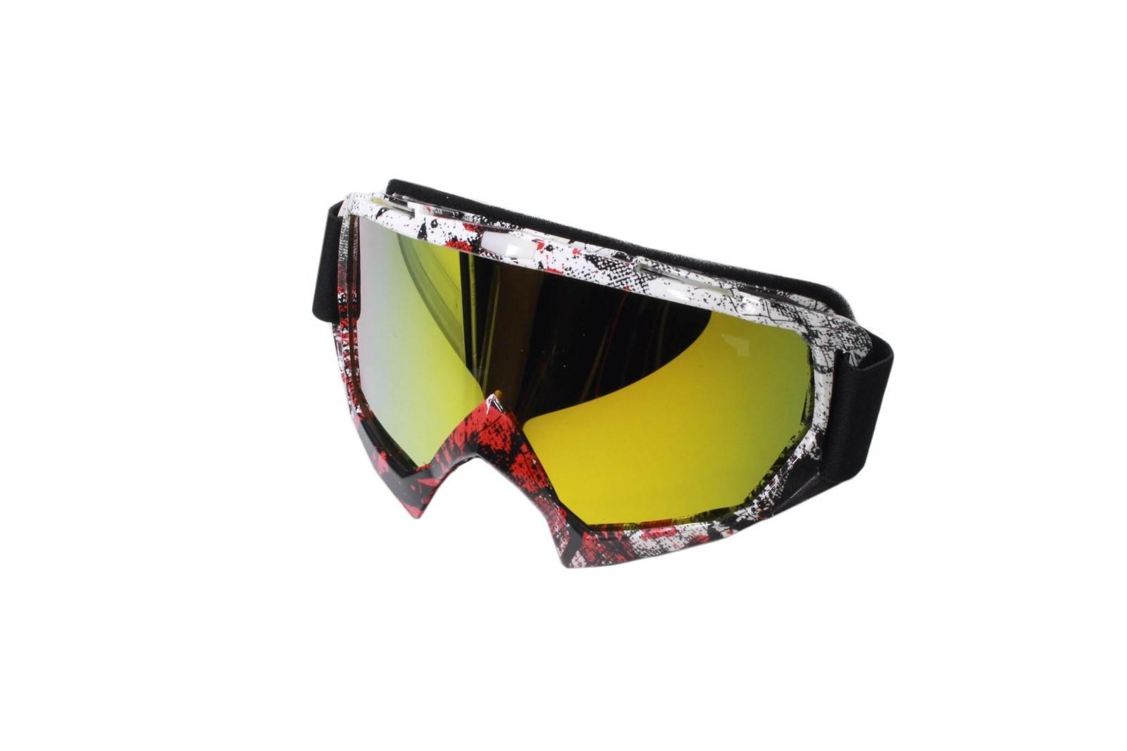 Gogle ochronne różne kolory szyb 9-39 motyw black/white/red