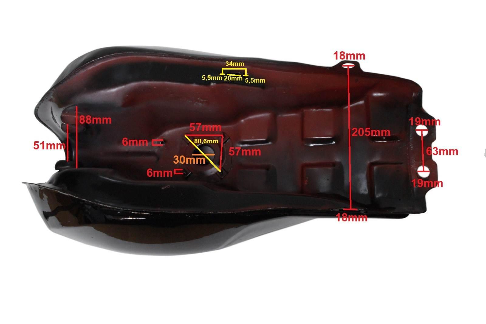 Zbiornik paliwa benzer yankee 50/125 czarny - zdjęcie 5