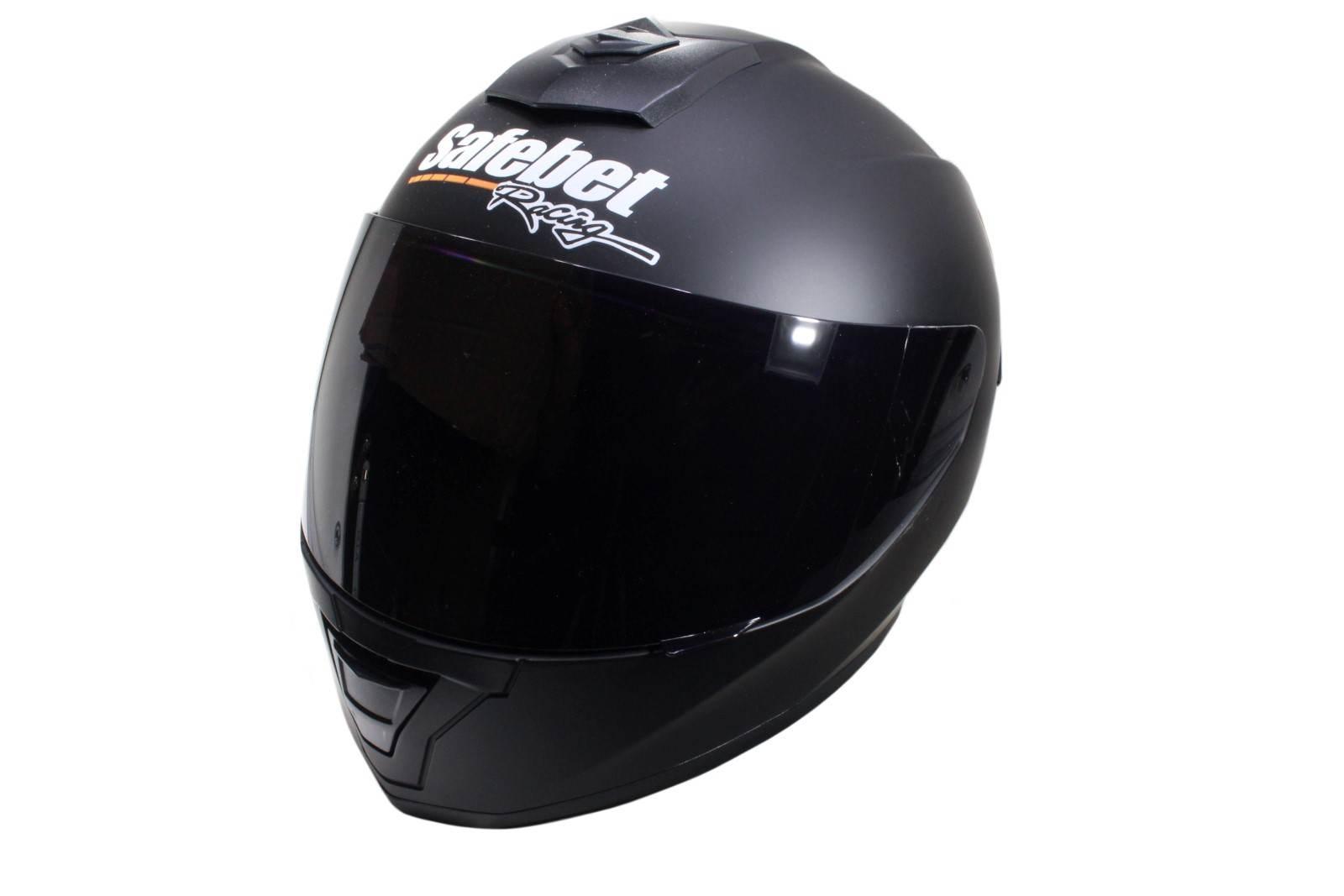 Kask safebet hf-126s flat black xxl ciemna szyba