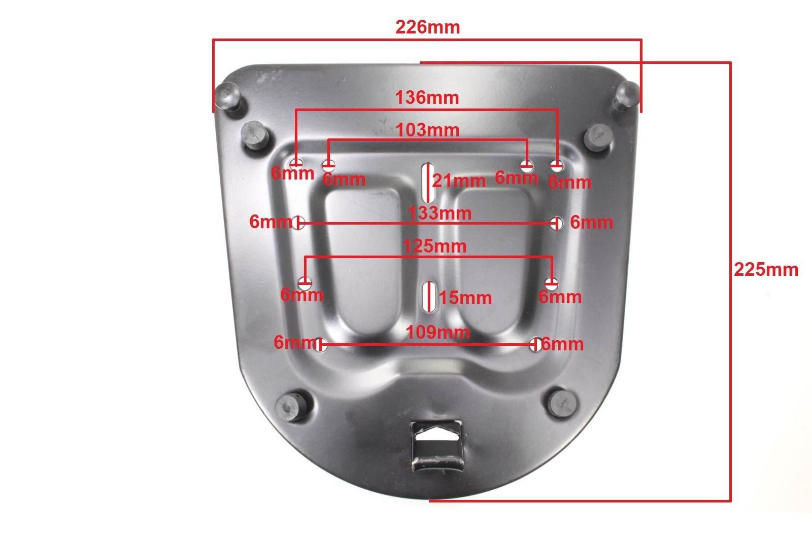 Płyta montażowa do kufra centralnego ym-998 ym-997 metalowa - zdjęcie 2