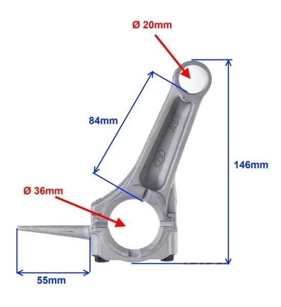 Wał korbowy gokart silnik honda gx390 | KGO0001B - zdjęcie 2