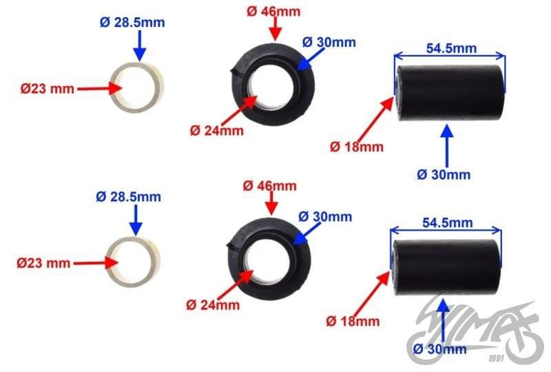 Zestaw naprawczy wahacza mz 6 elementów | MZ6013 - zdjęcie 2