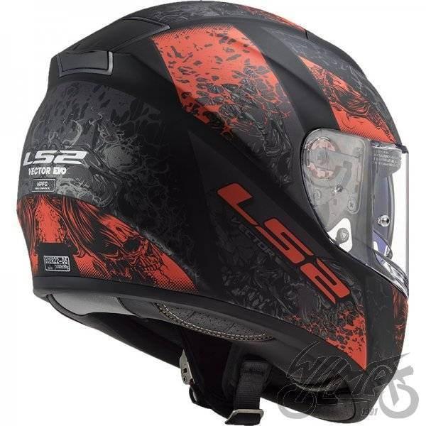 Kask LS2 ff397 vector ft2 swipe matt black red s - zdjęcie 2