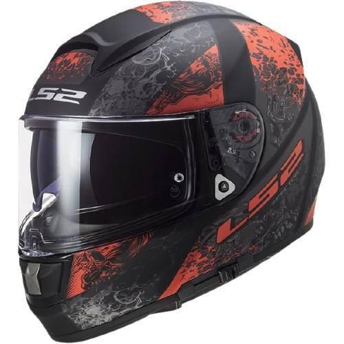 Kask LS2 ff397 vector ft2 swipe matt black red s
