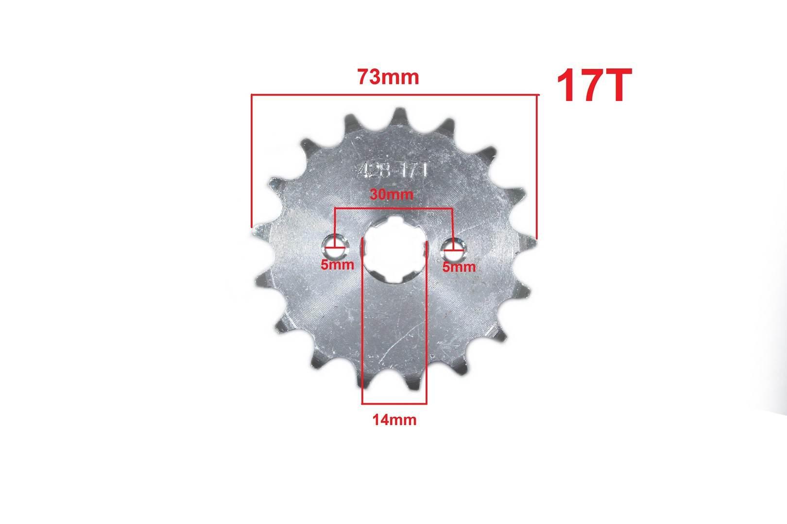 Zębatka przód 428-17z 17/14 atv choper street ml - zdjęcie 2