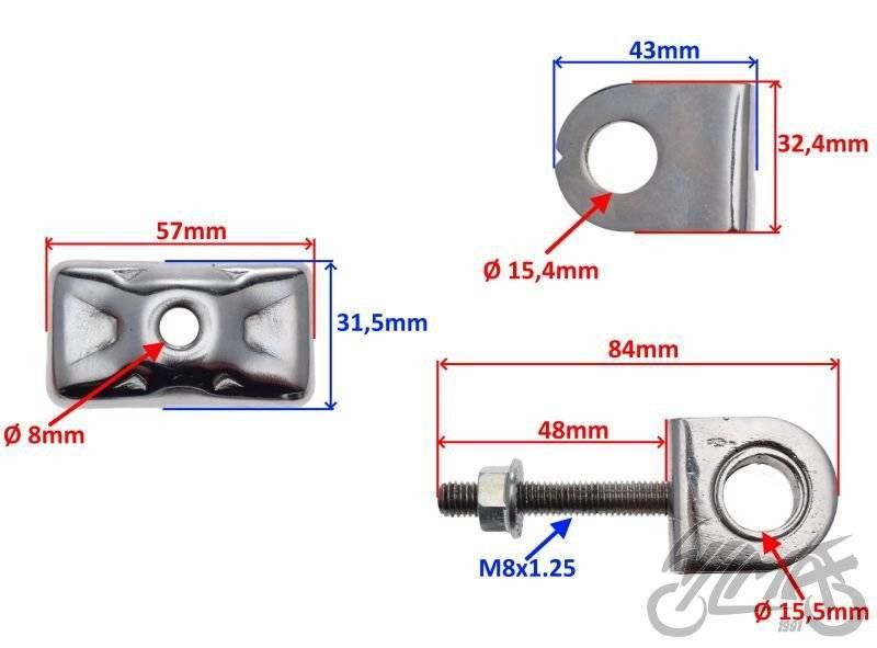 Napinacz łańcucha napędowego do fy250 chopper - zdjęcie 2