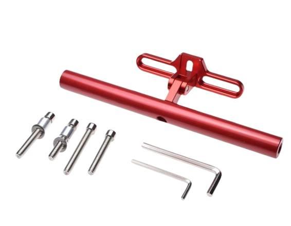 Uchwyt uniwersalny na kierownicę cnc czerwony