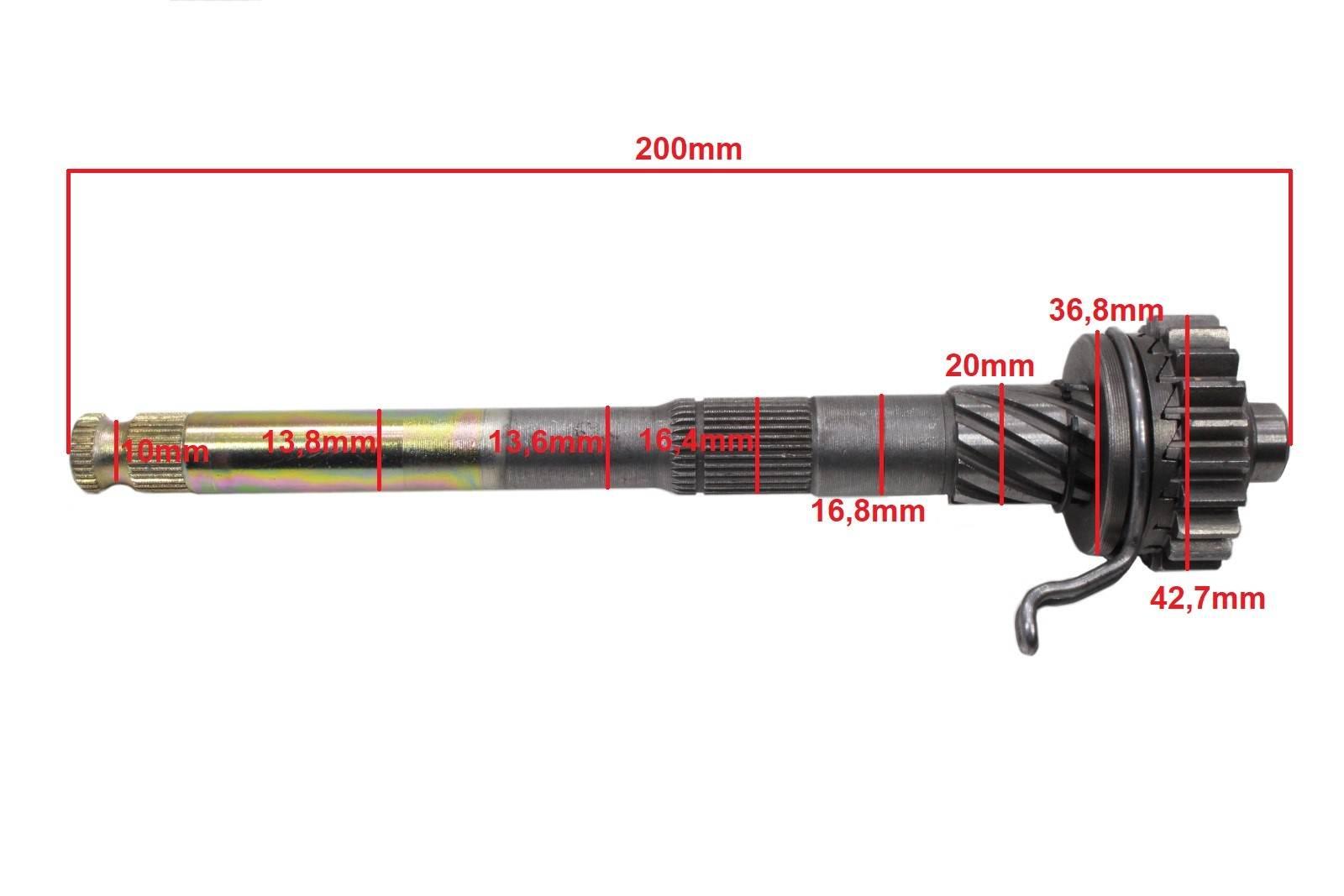 Wałek kopniaka cross 125 motorower chopper zipp - zdjęcie 2