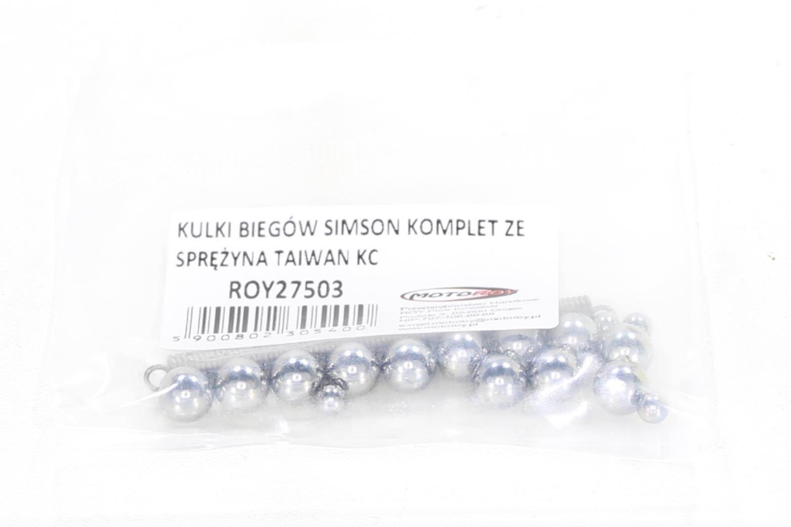 Kulki biegów simson komplet 12x7mm 4x4mm ze sprężyną taiwan kc - zdjęcie 5