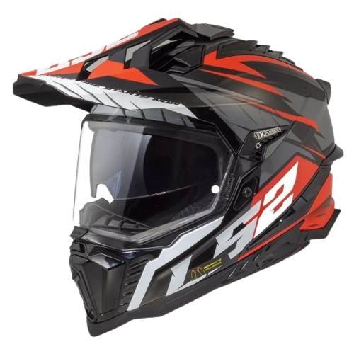 Kask ls2 mx701 explorer spire blTitan red-06 l