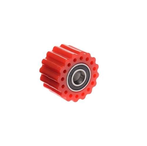 Rolka prowadząca łańcucha napędowego 38mm czerwona