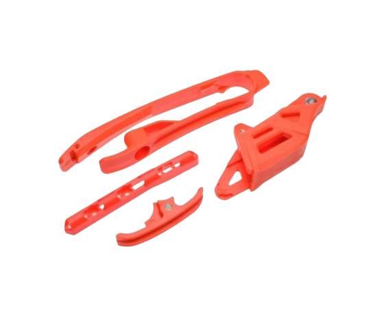 Prowadnica i ślizg łańcucha pomarańczowy do ktm