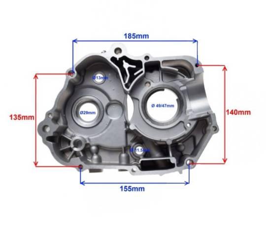 Karter silnika lewy silnik yx140 | PTB0060 - zdjęcie 2