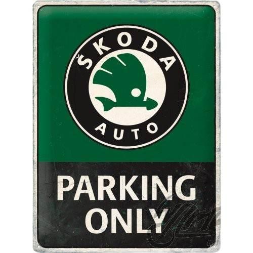 Tablica plakat 30x40 skoda parking only 23347