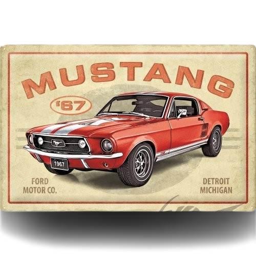 Tablica plakat 40x60 ford mustang gt red 24017