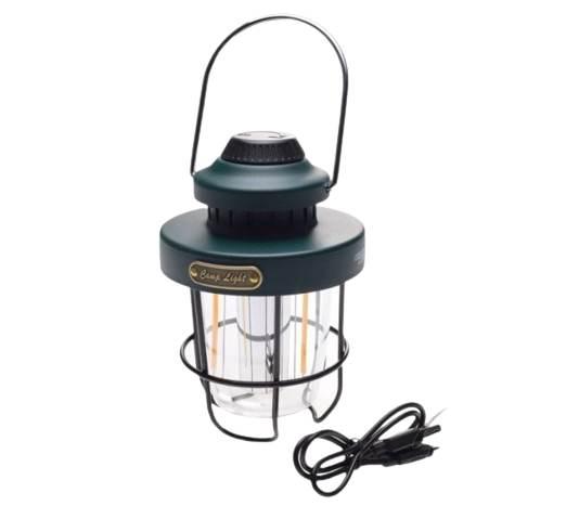 Lampa retro camping zielona | AA25471D