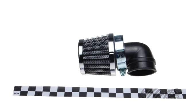 Filtr powietrza 38 mm stożkowy 90' chrom