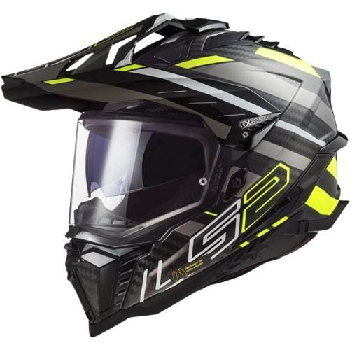 Kask ls2 mx701 explorer c edge black h-v yellow l