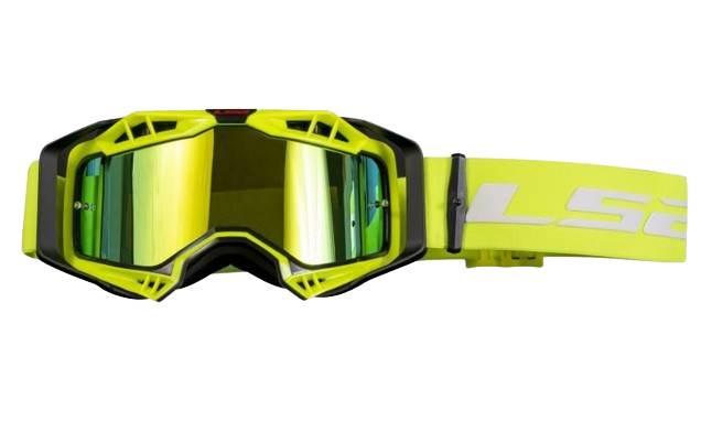 Gogle ls2 aura pro czarno-żółte lustrzanka