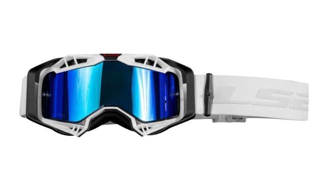 Gogle ls2 aura pro białe lustrzanka | AK7201002002