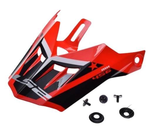 Daszek kasku mx456 rallie red | AK8001245666